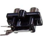 RS-207-04, гнездо RCA 2 разъема на панель