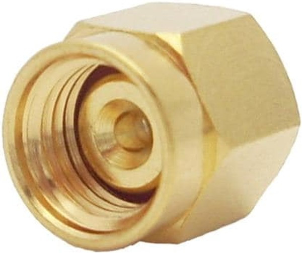 132364, Connector Accessories Male Cap Straight Brass Gold