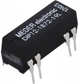 DIP12-1B72-19L, Реле: герконовое, SPST-NC, Uобмотки: 12ВDC, 1А, макс.200ВDC, 145мВт