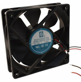 OD1232-12HB, DC Fans DC Fan, 120x120x32mm, 12VDC, 120CFM, 0.6A, 51dBA, 3750RPM, Dual Ball, 2x Leads