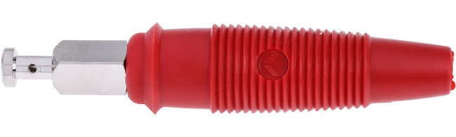 972518101, Red Male Banana Plug, 4 mm Connector, Solder Termination, 32A, 30 V ac, 60V dc, Nickel