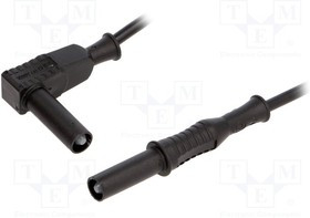 PJ2357-200-B, Измерительный провод, 36А, Дл: 2м, черный, Сечен.провода: 2,5мм2