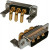 684S7W2103L461, 7 Way Right Angle Through Hole D-sub Connector Plug, with 4-40 Inserts/Board Lock