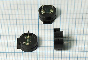 Зуммер магнитоэлектрический без генератора, 12x 6m13, напряжение 1.5В, сопротивление 7 Ом, частота 2