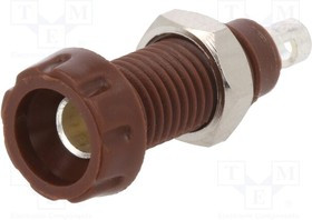 563-0300, Test Sockets BROWN SLOTTED 4MM SKT