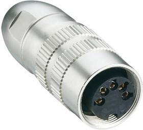 0321 05, SOCKET ACC. TO IEC 61076-2-106, IP 68, WITH THREADED JOINT AND SOLDER TERMINALS 23AH4152