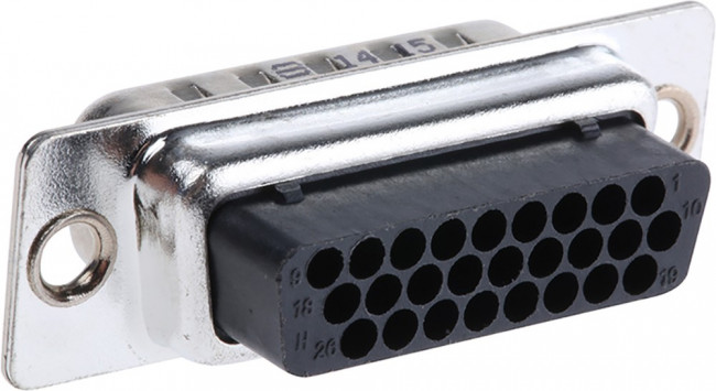 09562005601, D-Sub High Density Connectors 26P MALE CRIMP THRU HOLE