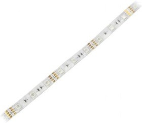 HH-SRGB48F010-5050-12 WHITE PCB IP65A, Лента LED, RGB, LED/м 48, SMD, 5050, 12В, W 10мм, L 1м, IP65, 9Вт/м