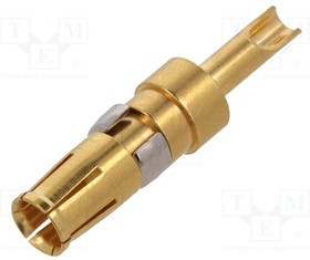 132C10019X, Контакт; "мама"; 20AWG-16AWG; позолота; пайка; на провод; 10А