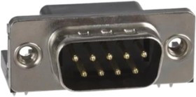 182-015-113R531, 182 15 Way Right Angle Panel Mount D-sub Connector Plug, 2.75mm Pitch, with Boardlocks