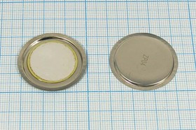 Излучатель звука пьезокерамический без генератора (1~20)В, 32x0.4мм, на нержавеющей стали, с большим