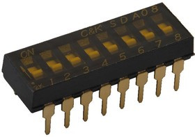 SDA07H0SBR, DIP SWITCH, 0.1A, 5VDC, 7 POS, SMD