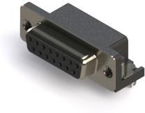 622-015-260-542, HD D SUB CONN, R/A RCPT, 15POS, DA, SLDR