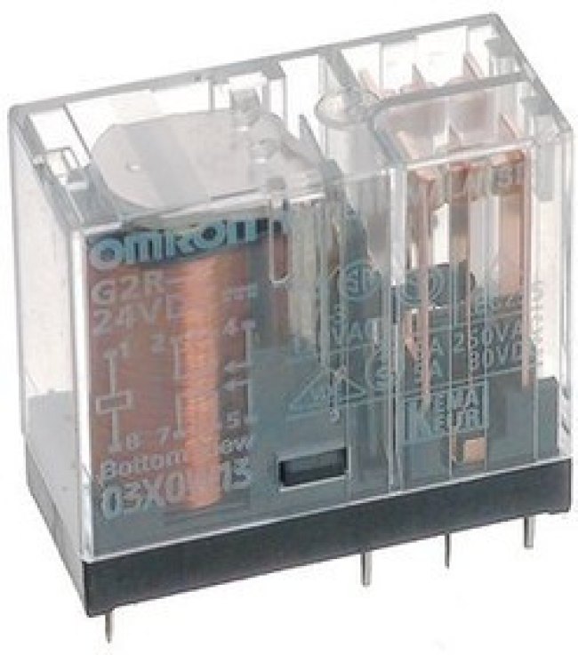 Relay, 2 Form C (NO/NC), 230 V (AC), 26.85 kΩ, 5 A, 125 V (DC), 380 V (AC), monostable, G2R-2 230VAC