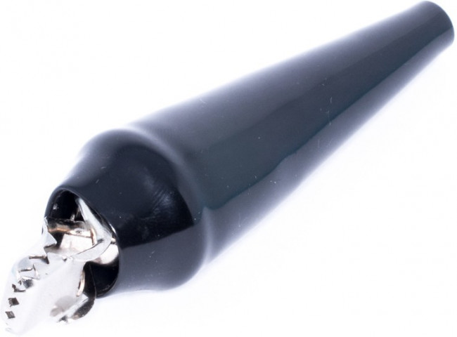 AC-5 (AEC-5) (ITA-80B), Зажим "Крокодил" с изолятором 10А, черный, 70...80мм