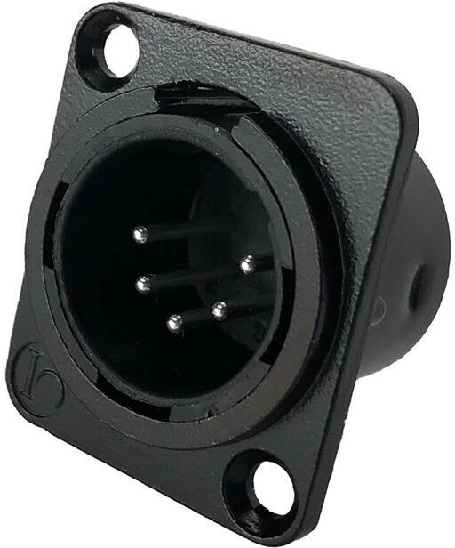 IO-XLR5-M-BK-JL, XLR CONNECTOR, PLUG, 5POS, PANEL