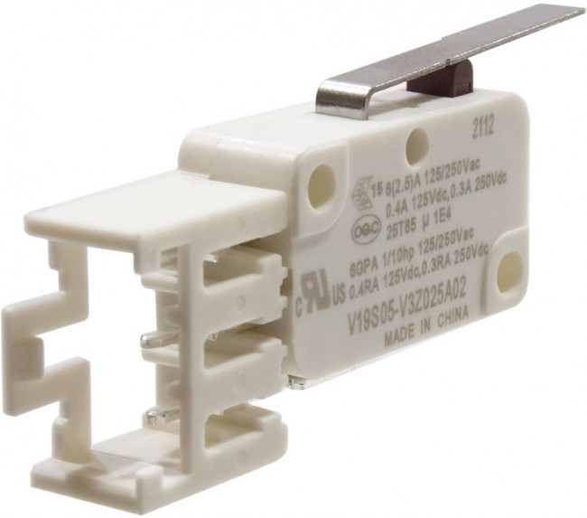 V19S05-V3Z025A02, микропереключатель SPDT лапка 250В 5А Rast 2.5 0.25N