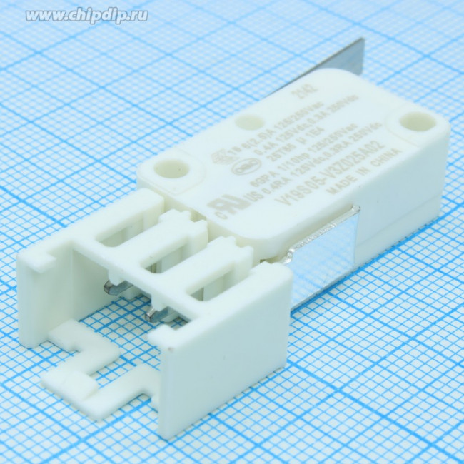 V19S05-V3Z025A02, микропереключатель SPDT лапка 250В 5А Rast 2.5 0.25N