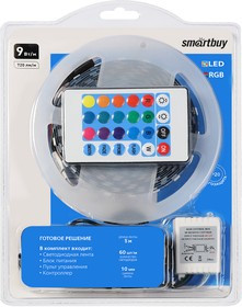Комплект LED ленты SMD 5050/60 Smartbuy-IP20- 9W/RGB 5 м. (SBL-IP20-9-RGB-KIT)