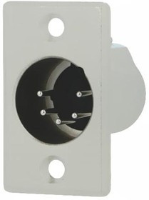 AC5MPNZ, Гнездо, XLR, "папа", PIN: 5, прямой, цанговые контакты, пайка, 133В