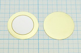 Пьезоэлектрическая диафрагма на бронзовой основе диаметром 32мм и толщиной 0,31мм; пб 32x0,31\\D\ 2,