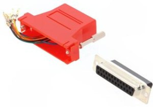 DA25-SMJ8-R-K, Переходник: адаптер; гнездо RJ45,D-Sub 25pin "мама"; красный DA25-SMJ8-R-K, Переходник: адаптер; гнездо RJ45,D-Sub 25pin "мама"; красный