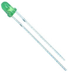 GNL-3014GC, Светодиод зеленый 25° d=3мм 40-50мКд 565нМ (Green)