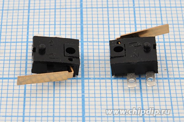 Микропереключатель , размер 8 x 3 x 7, 0.1А, переключение OFF-(ON), размер концевика L12, MX1201