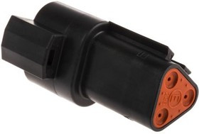 DT04-3P-CE02, Automotive Connectors 3P DT RECP ASM, E SEAL, BLACK