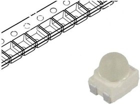 LSE63B-BBCB-1-1, Светодиод smd 3,2х2,8мм/красный/633нм/ 2240-4500мкд/ прозрачный/30° с линзой