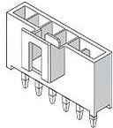 1053092303, Conn Wire to Board HDR 3 POS 2.5mm Solder ST Top Entry Thru-Hole Tray