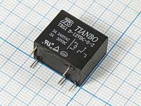 Реле 12В, TRG1, 1x3А,240В;30В, [JZC-32F]