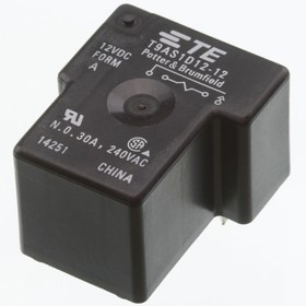 T9AS1D12-12, Реле 1 замык. 12VDC, 30A/250VAC SPST-NO