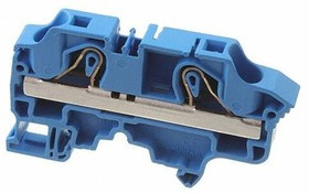 Клемма TE ZK10-BL/10 пружинный зажим для нейтрали, 2 контакта, 57А, 1000В, синий
