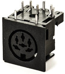 671-0601, 6 Pole Right Angle Din Socket, 2A, 100 V ac, Lockable, Female, PCB Mount 671-0601, 6 Pole Right Angle Din Socket, 2A, 100 V ac, Lockable, Female, PCB Mount