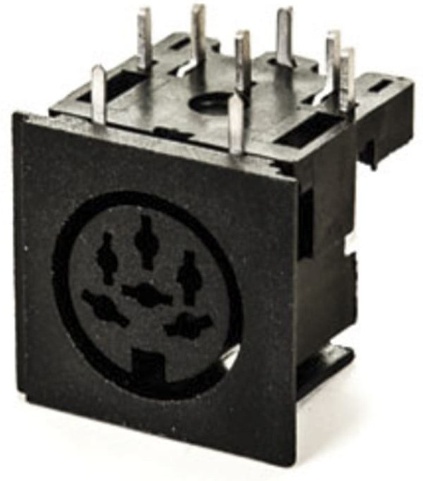 671-0601, 6 Pole Right Angle Din Socket, 2A, 100 V ac, Lockable, Female, PCB Mount 671-0601, 6 Pole Right Angle Din Socket, 2A, 100 V ac, Lockable, Female, PCB Mount