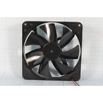 Вентилятор 140x140x25, напряжение 12В, ток 0,4А, выводы 2L, подшипник качения, FSY14B12H