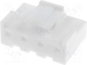 NVR-04, Вилка, провод-плата, "мама", 5мм, PIN: 4, Цвет: белый