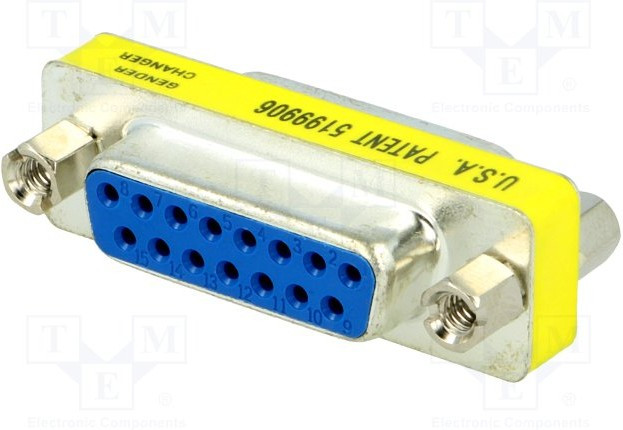 DMGC-1515-FF, Переходник: адаптер; с обеих сторон,D-Sub 15pin "мама"