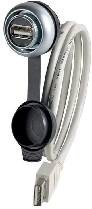 107412 M22-USB-SA, Front Mount Type A 3.0 IP20 USB Connector 107412 M22-USB-SA, Front Mount Type A 3.0 IP20 USB Connector