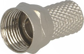 FC-010, Вилка, F, "папа", прямой, CT100,RG6, dмакс: 6,5мм, на провод