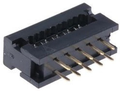 6425073, IDC Connector, Right Angle, Plug, Black, 3A, Contacts - 10