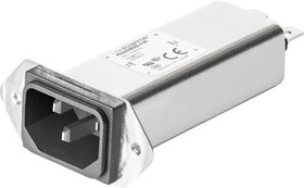 FN9255EMB-10-06, Filtered IEC Power Entry Module, C14, IEC C14, Medical, 10 А, 250 В AC