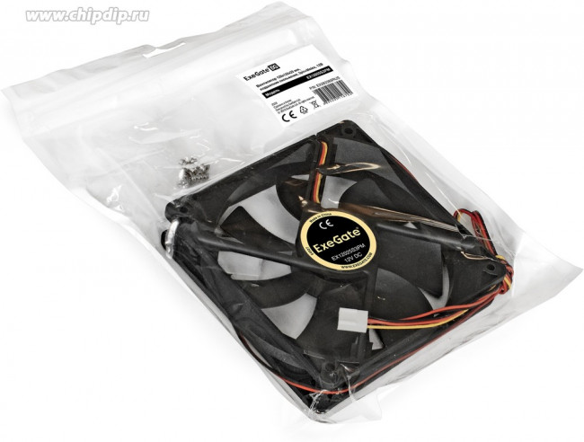 EX283389RUS, Вентилятор 12В DC ExeGate EX12025S3PM (120x120x25 мм, Sleeve bearing (подшипник скольжения), 3pin+Molex, 1500RPM, 24dBA) EX283389RUS, Вентилятор 12В DC ExeGate EX12025S3PM (120x120x25 мм, Sleeve bearing (подшипник скольжения), 3pin+Molex, 1500RPM, 24dBA)