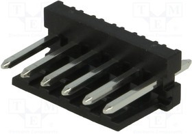 MTSS156-06-C, Гнездо, провод-плата, "папа", PIN: 6, 3,96мм, THT, MAS-CON, луженые