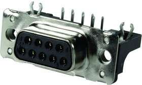09661526615, D-Sub Standard Connectors DSUB SV FEM SSDP ANG36-254 09P