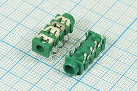 Гнездо 3,5стерео/4C, 6P, на плату, HI-5; №662 гн 3,5стерео\4C\ 6P\плат\\\HI-5\