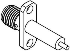 R125464000, RF Connectors / Coaxial Connectors SMA / 2 HOLE FLANGE JACK RECEPTACLE WITH CYLINDRICAL CONTACT R125464000, RF Connectors / Coaxial Connectors SMA / 2 HOLE FLANGE JACK RECEPTACLE WITH CYLINDRICAL CONTACT