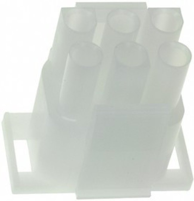 1-480704-0, Корпус разъема Universal MATE-N-LOK, вилка 6PIN, Matrix (Nylon, UL 94V-2) без контактов 1-480704-0, Корпус разъема Universal MATE-N-LOK, вилка 6PIN, Matrix (Nylon, UL 94V-2) без контактов