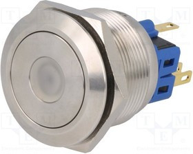 V25-11D-12G-S, Переключатель: антивандальный, Пол: 2, SPDT, 3A/220ВAC, 5A/24ВDC